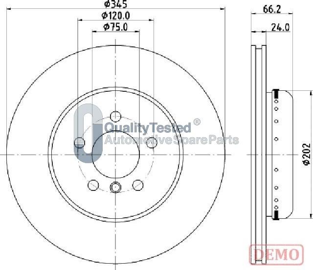 Japanparts DP0115JM - Disque de frein cwaw.fr