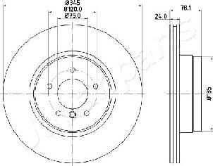 Japanparts DP-0130 - Disque de frein cwaw.fr