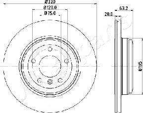 Japanparts DP-0121 - Disque de frein cwaw.fr