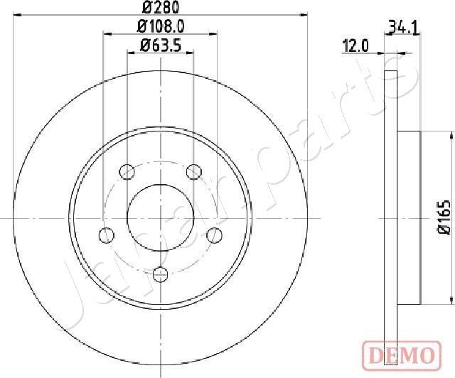 Japanparts DP-0309C - Disque de frein cwaw.fr