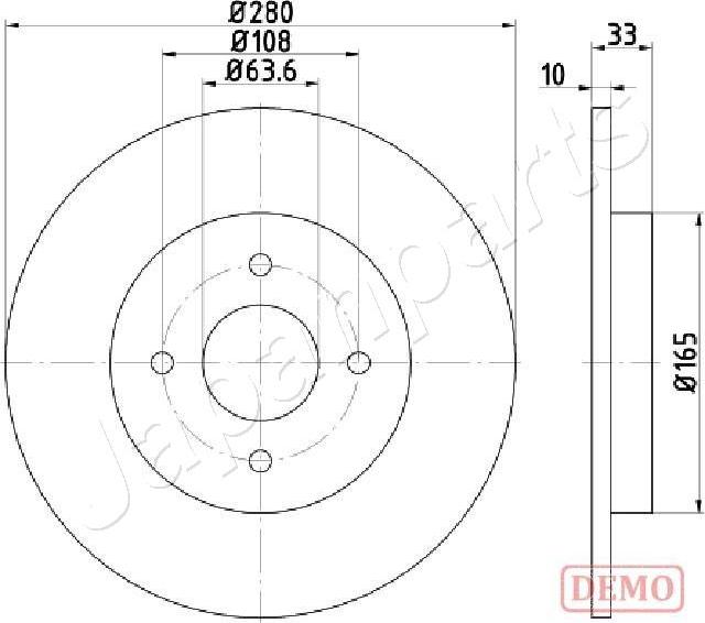 Japanparts DP-0304C - Disque de frein cwaw.fr