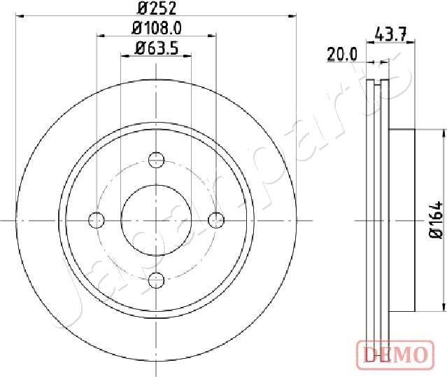 Japanparts DP-0308C - Disque de frein cwaw.fr