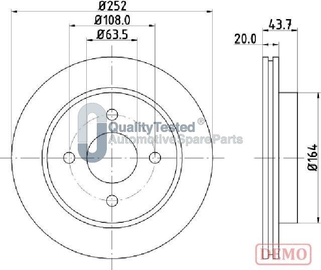 Japanparts DP0308JM - Disque de frein cwaw.fr