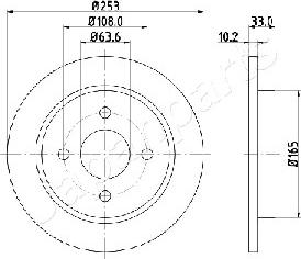 Japanparts DP-0303 - Disque de frein cwaw.fr