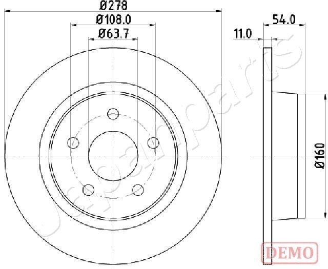 Japanparts DP-0311C - Disque de frein cwaw.fr