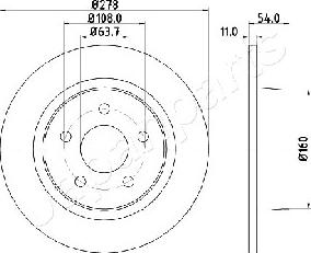 Japanparts DP-0311 - Disque de frein cwaw.fr