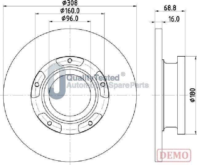 Japanparts DP0312JM - Disque de frein cwaw.fr