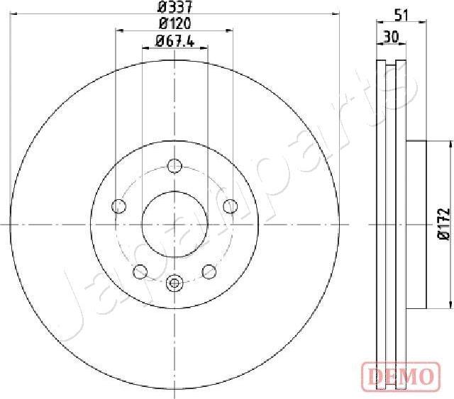 Japanparts DP-0323C - Disque de frein cwaw.fr