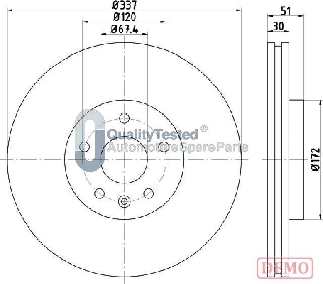 Japanparts DP0323JM - Disque de frein cwaw.fr