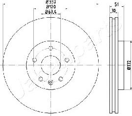 Japanparts DP-0323 - Disque de frein cwaw.fr