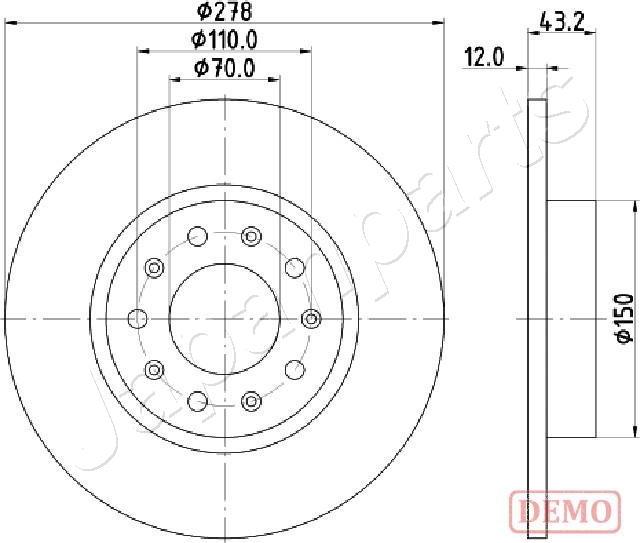 Japanparts DP-0204C - Disque de frein cwaw.fr