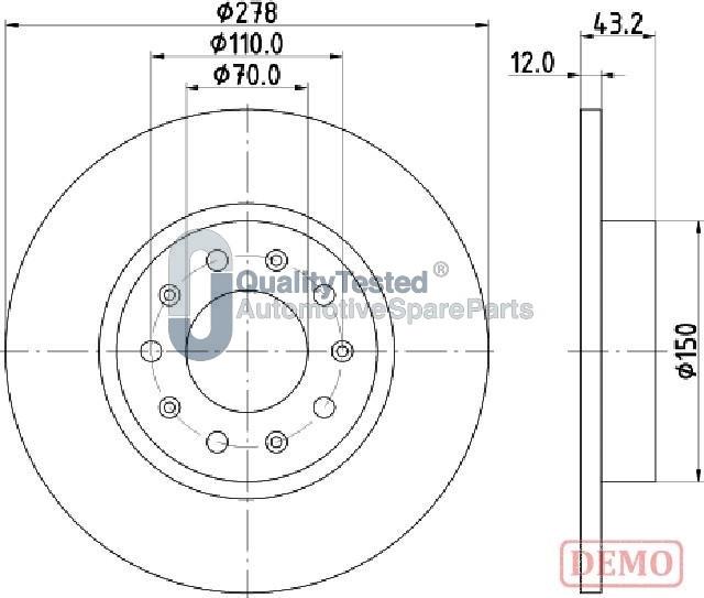 Japanparts DP0204JM - Disque de frein cwaw.fr