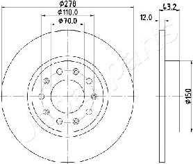 Japanparts DP-0204 - Disque de frein cwaw.fr