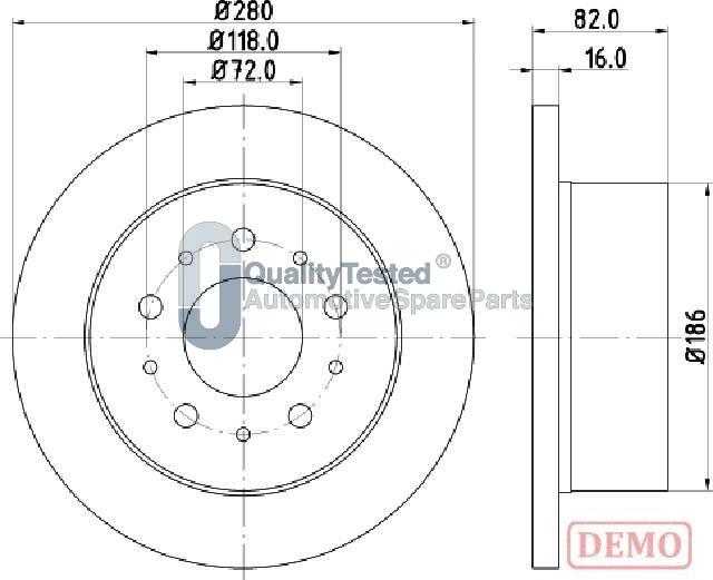 Japanparts DP0216JM - Disque de frein cwaw.fr