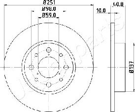 Japanparts DP-0210 - Disque de frein cwaw.fr