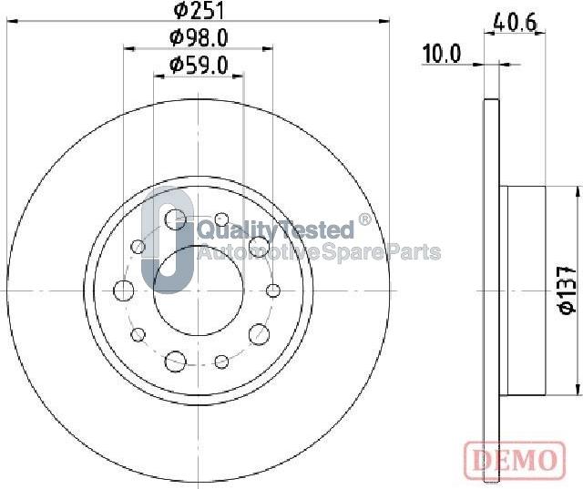 Japanparts DP0211JM - Disque de frein cwaw.fr