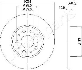 Japanparts DP-0211 - Disque de frein cwaw.fr