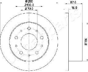 Japanparts DP-0230 - Disque de frein cwaw.fr