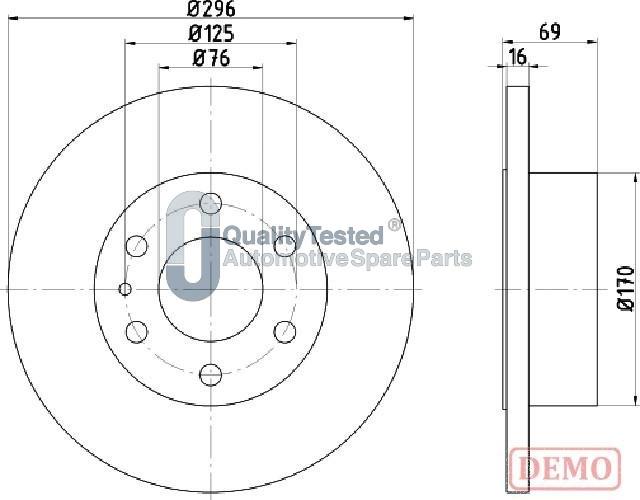 Japanparts DP0225JM - Disque de frein cwaw.fr