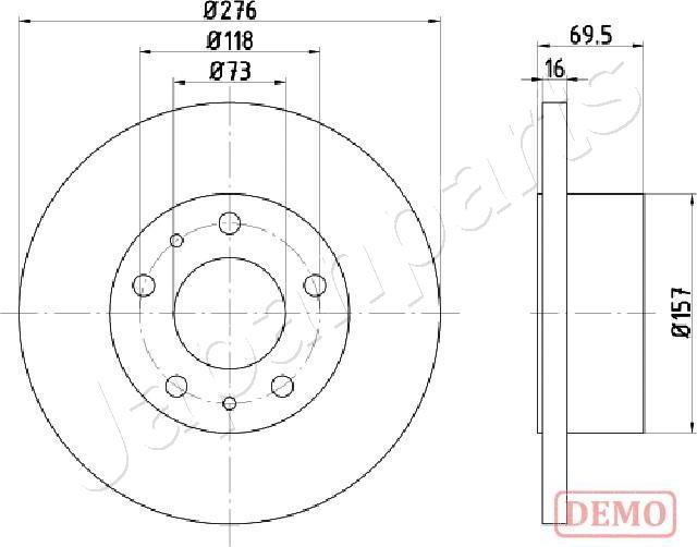 Japanparts DP-0223C - Disque de frein cwaw.fr