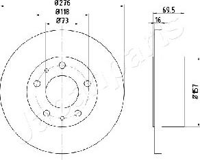 Japanparts DP-0223 - Disque de frein cwaw.fr