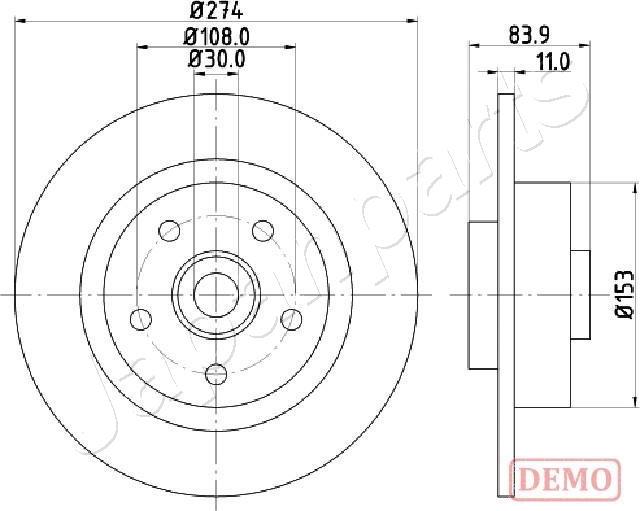 Japanparts DP-0704C - Disque de frein cwaw.fr