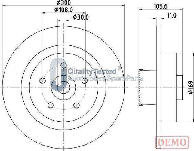 Japanparts DP0700JM - Disque de frein cwaw.fr