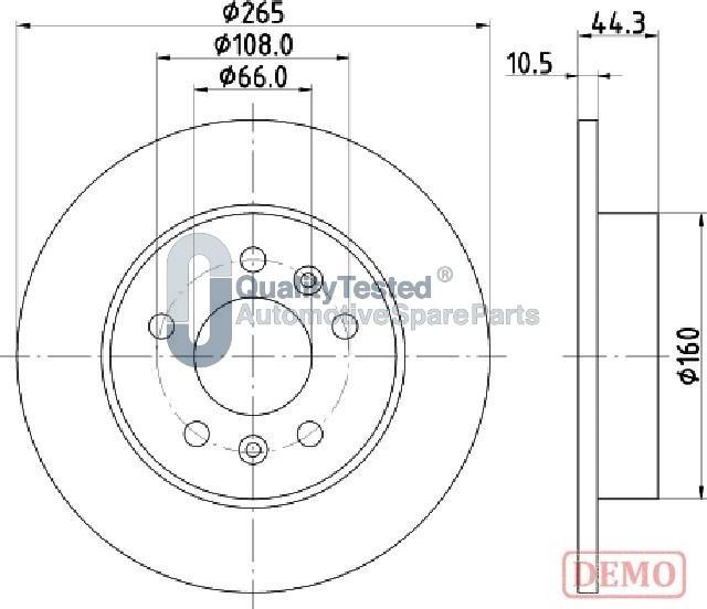 Japanparts DP0707JM - Disque de frein cwaw.fr