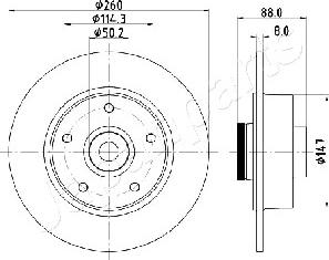 Japanparts DP-0713 - Disque de frein cwaw.fr