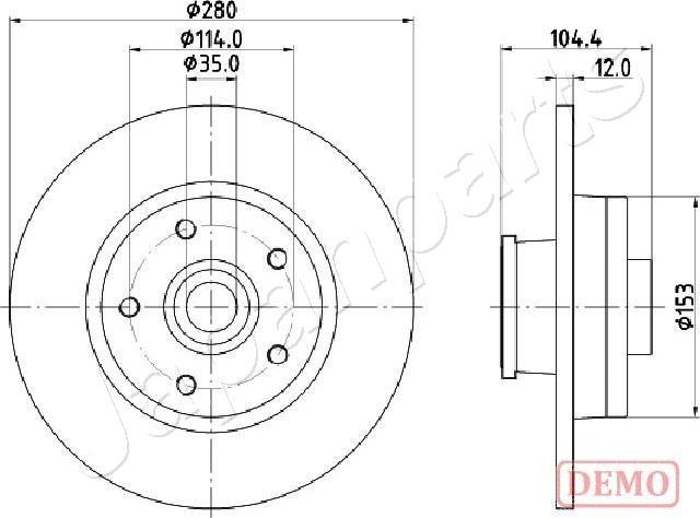 Japanparts DP-132C - Disque de frein cwaw.fr