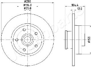 Japanparts DP-132 - Disque de frein cwaw.fr