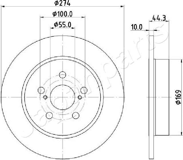 Japanparts DP-271C - Disque de frein cwaw.fr