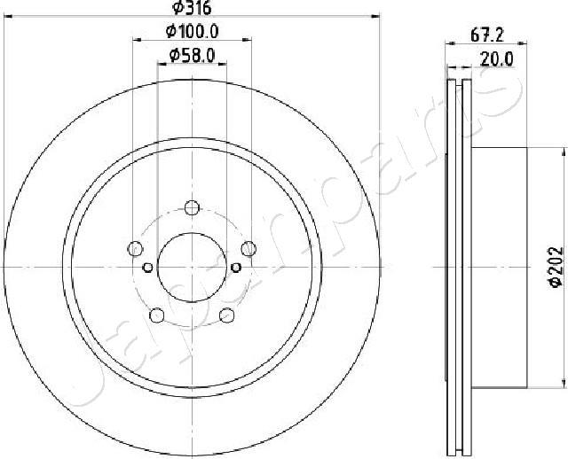 Japanparts DP-714C - Disque de frein cwaw.fr