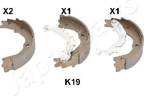 Japanparts GF-K19AF - Jeu de mâchoires de frein, frein de stationnement cwaw.fr