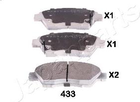 Japanparts PA-433AF - Kit de plaquettes de frein, frein à disque cwaw.fr