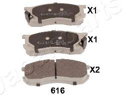 Japanparts PA-616AF - Kit de plaquettes de frein, frein à disque cwaw.fr