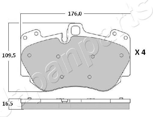 Japanparts PA-0919AF - Kit de plaquettes de frein, frein à disque cwaw.fr