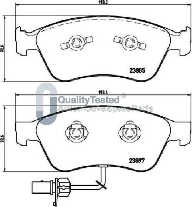 Japanparts PA0923JM - Kit de plaquettes de frein, frein à disque cwaw.fr