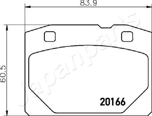 Japanparts PA-044AF - Kit de plaquettes de frein, frein à disque cwaw.fr