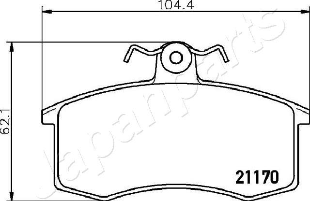 Japanparts PA-045AF - Kit de plaquettes de frein, frein à disque cwaw.fr