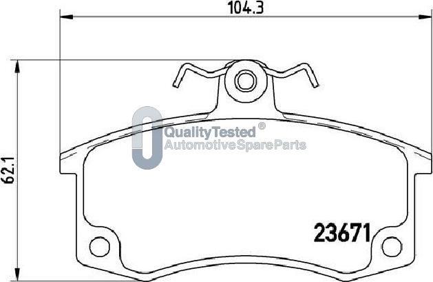 Japanparts PA046JM - Kit de plaquettes de frein, frein à disque cwaw.fr