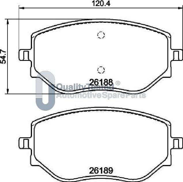 Japanparts PA0550JM - Kit de plaquettes de frein, frein à disque cwaw.fr