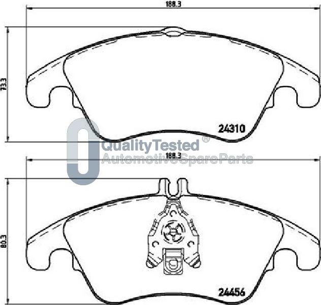 Japanparts PA0513JM - Kit de plaquettes de frein, frein à disque cwaw.fr