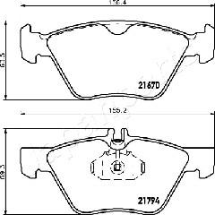 Japanparts PA-0520AF - Kit de plaquettes de frein, frein à disque cwaw.fr