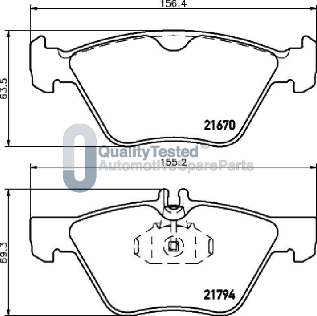 Japanparts PA0520JM - Kit de plaquettes de frein, frein à disque cwaw.fr