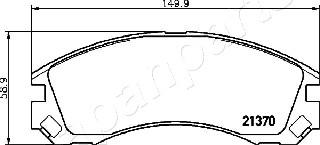 Japanparts PA-0623AF - Kit de plaquettes de frein, frein à disque cwaw.fr