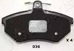 Japanparts PA-036AF - Kit de plaquettes de frein, frein à disque cwaw.fr