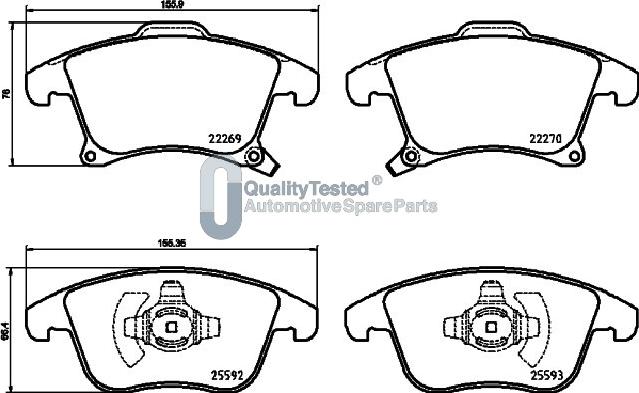 Japanparts PA0311JM - Kit de plaquettes de frein, frein à disque cwaw.fr