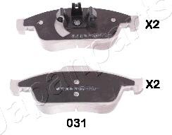 Japanparts PA-031AF - Kit de plaquettes de frein, frein à disque cwaw.fr