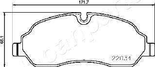 Japanparts PA-0320AF - Kit de plaquettes de frein, frein à disque cwaw.fr